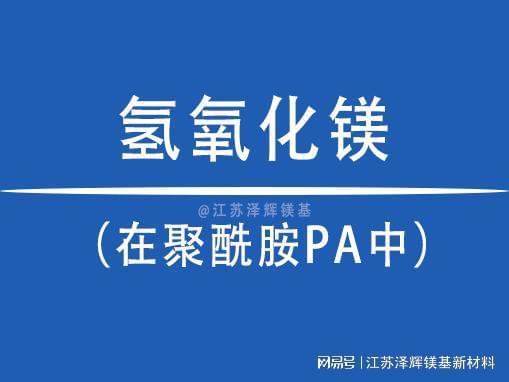 泽辉的20年探索氢氧化镁在聚酰胺PA中不可或缺的角色
